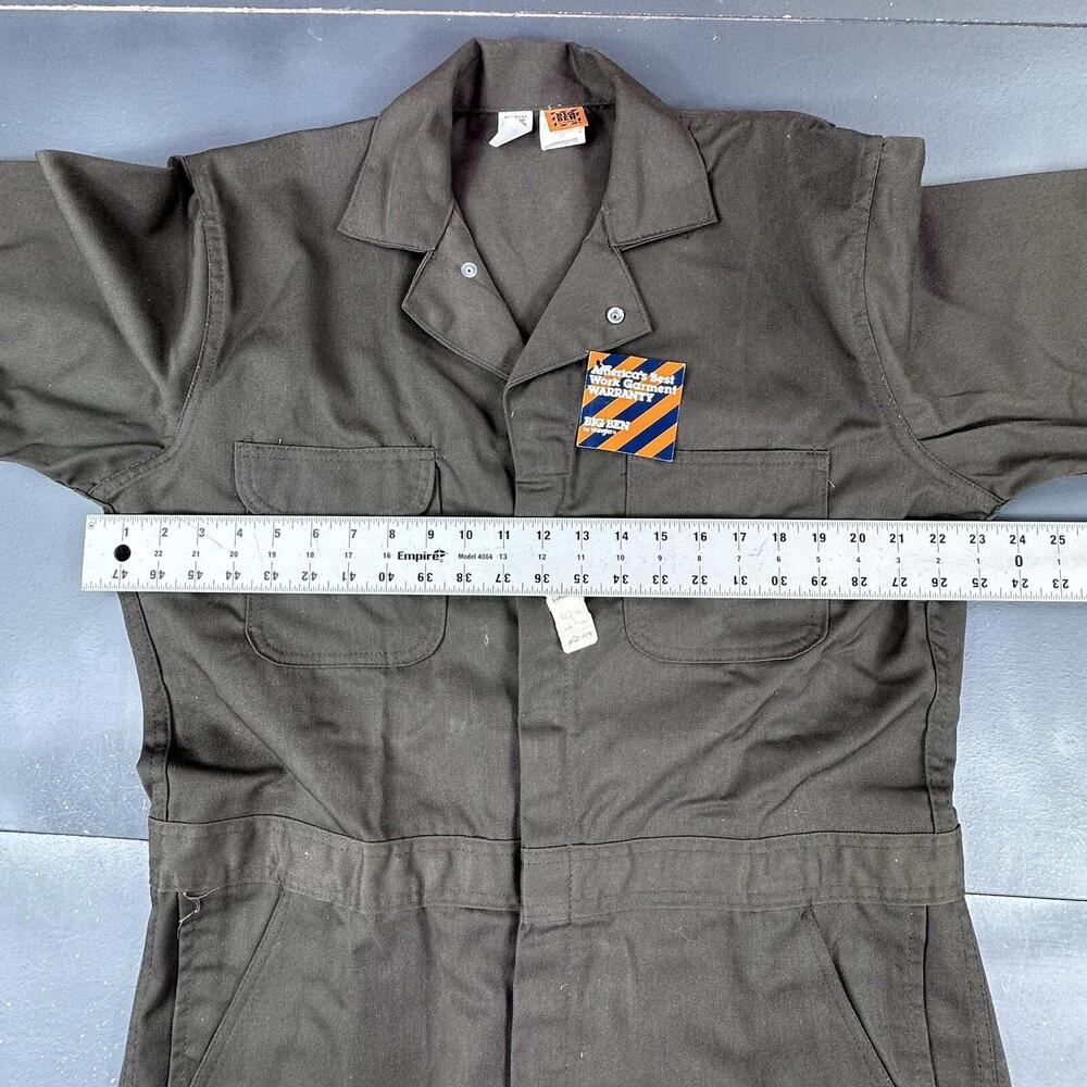 VTG Big Ben Coveralls Men 42L Olive Green Heavy Twill Wrangler Belle NWT USA - Picture 2 of 11
